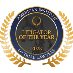 Badge of American Institute of Trial Lawyers 2023. This award was received by Big Chad Law.